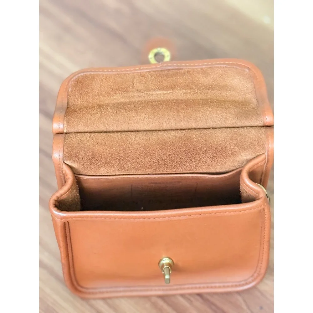 Vintage Coach Leather Mini Willis Winnie No.B7C-9023 British Tan Dowel Top - Picture 8 of 12